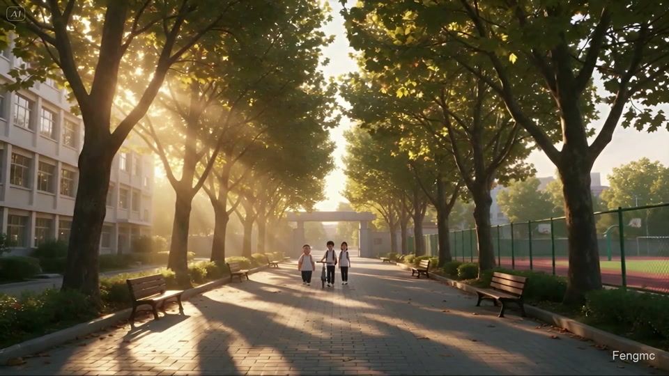 A walk after school · 放学路上