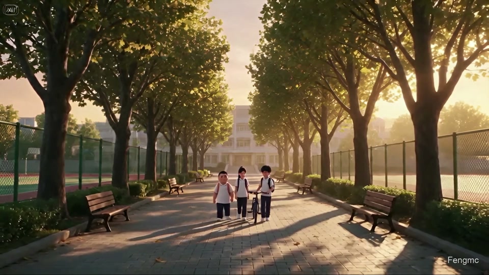 They walk on together · 三人继续向前