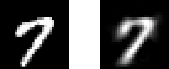 数字“7”の圧縮・復元前後比較(k=16)
